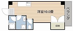 パレス鴨池 ワンルームの間取図画像