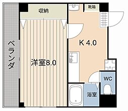 サンクトレゾール 1Kの間取図画像