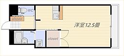 シャングリラ5 ワンルームの間取図画像