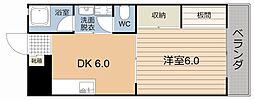 メゾン甲南 1DKの間取図画像