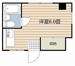 キャッスル永野 ワンルームの間取図画像