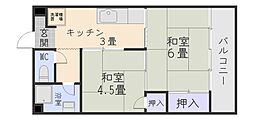 末吉ビル 2Kの間取図画像