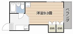 迫田ビル ワンルームの間取図画像