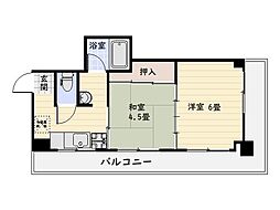 グリーンヴィレッヂ柿元 2Kの間取図画像