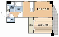 パームツウィン 1LDKの間取図画像