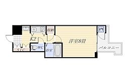 リバービュー102 1Kの間取図画像