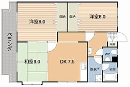 カトレア 3DKの間取図画像