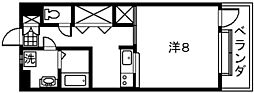 シャーロットタウン 1Kの間取図画像