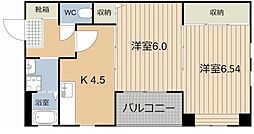 荒木ビル 2Kの間取図画像
