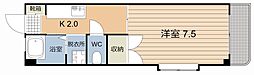 森マンション 1Kの間取図画像