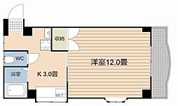 武原ビルきしゃば 1Kの間取図画像