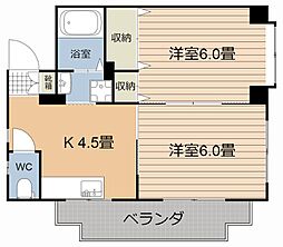 広木マンション 2Kの間取図画像