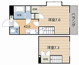 ヴィクトワール五番館 2Kの間取図画像