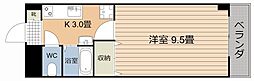 グレードハイム唐湊 1Kの間取図画像
