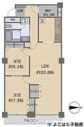 間取図画像 2LDK