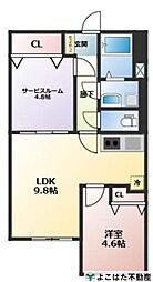狛江コーポラス 1SLDKの間取図画像