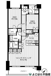 リーデンススクエアはるひ野 2LDKの間取図画像