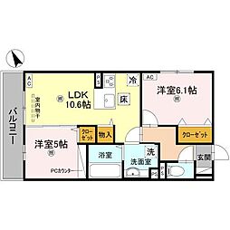 間取図画像 2LDK