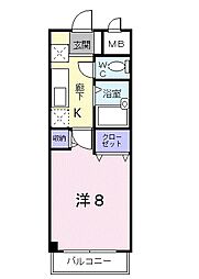 イストワール 1Kの間取図画像