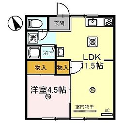 サンシャイン.エイト 1LDKの間取図画像