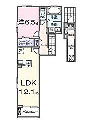 アンシャンテ 1LDKの間取図画像