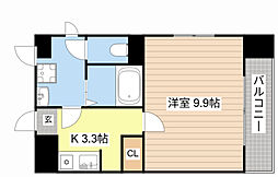 八日市桜館 1Kの間取図画像