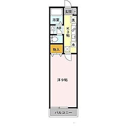 NF別保ハイツ 1Kの間取図画像