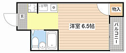 松儀ハイツ 1Kの間取図画像