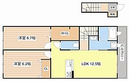シャーメゾンエスパディー 2LDKの間取図画像