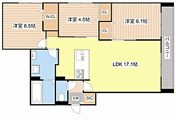 MAISON DE RAY 3LDKの間取図画像
