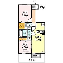 アローズ 2LDKの間取図画像