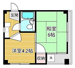 春日アバンティ 2Kの間取図画像