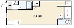 テンマハイツ ワンルームの間取図画像