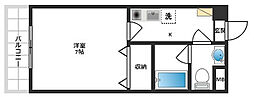 CASA・SOL 1Kの間取図画像