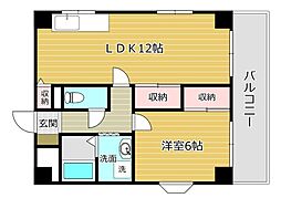 735柳ビル 1LDKの間取図画像