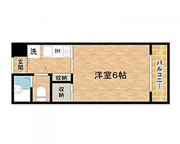 光栄ハイツ ワンルームの間取図画像