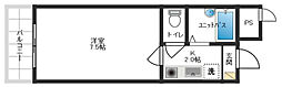 ウェルシーコート高槻 1Kの間取図画像