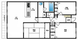 NCRe高槻 3LDKの間取図画像