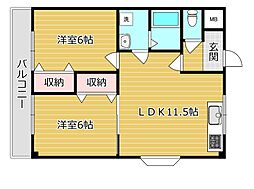 ヴィラクレージュ1 2階/206