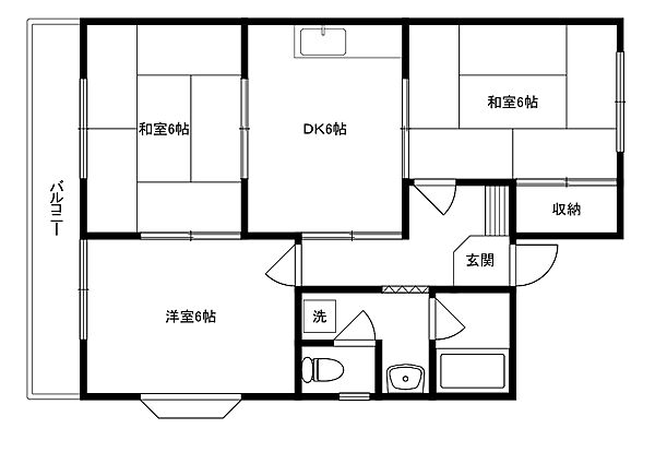 LEGAL MAISON津之江I(リーガルメゾン津之江I) 201｜大阪府高槻市津之江町2丁目(賃貸マンション3DK・2階・55.00㎡)の写真 その2