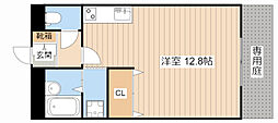 JR東海道・山陽本線 南彦根駅 徒歩24分の賃貸アパート 1階ワンルームの間取り