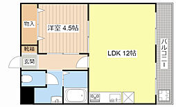 JR草津線 三雲駅 5kmの賃貸マンション 2階1LDKの間取り