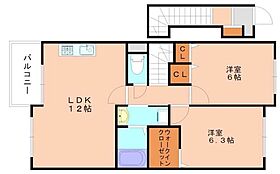 グラン　カンパーニュ  ｜ 福岡県遠賀郡水巻町伊左座5丁目（賃貸アパート2LDK・2階・57.76㎡） その2