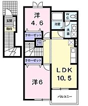 ボナール杁  ｜ 福岡県遠賀郡水巻町杁2丁目（賃貸アパート2LDK・2階・51.67㎡） その2