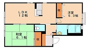 ディアスタウン　C棟  ｜ 福岡県北九州市若松区東二島5丁目（賃貸アパート2LDK・1階・53.26㎡） その2