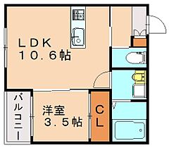 Brave　Base八幡西  ｜ 福岡県北九州市八幡西区引野1丁目（賃貸アパート1LDK・1階・33.41㎡） その2