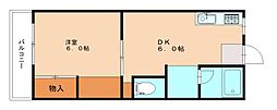 王子ハイツ 1DKの間取図画像