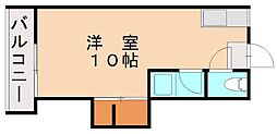 シティベールあおい ワンルームの間取図画像