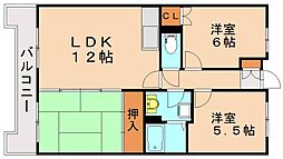 リバーコーポラスOND 3LDKの間取図画像