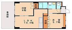 さくら館 2LDKの間取図画像